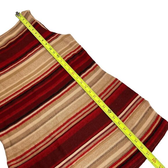 LAUREN By Ralph Lauren Linen Blend Striped Tan Red Sleeveless Top - Picture 9 of 11
